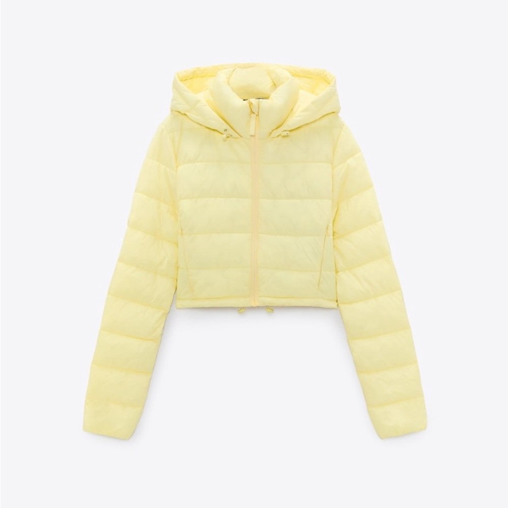 NWT ZARA PUFFER JACKET WATER REPELLENT CROP PUFFY JACKET CROPPED COAT XS - Picture 5 of 16